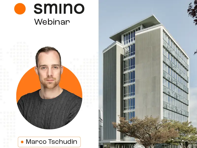 smino Webinar - Sanie­rungs­pro­jekt mit smino: Einblicke & Erfah­rungen mit Tschudin Urech Bolt Archi­tekten - Jetzt kostenlos testen - Symbol