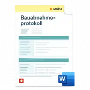 Bauabnahmeprotokoll Vorlage Schweiz als Word-Datei