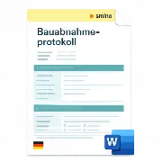 Bauabnahmeprotokoll Vorlage Deutschland als Word-Datei
