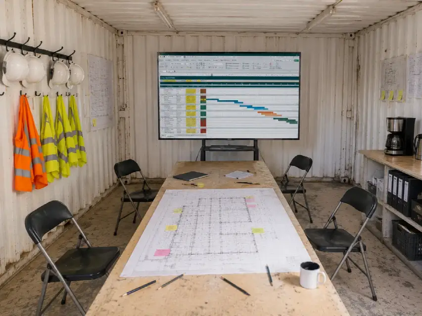 Bauzeitenplan Excel Vorlage mit Gantt-Diagramm