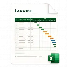 Bauzeitenplan Excel Vorlage als Datei